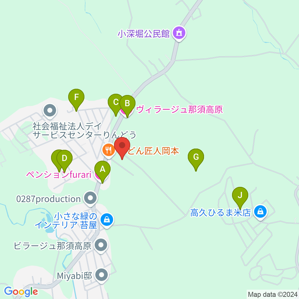 弦楽亭周辺のホテル一覧地図