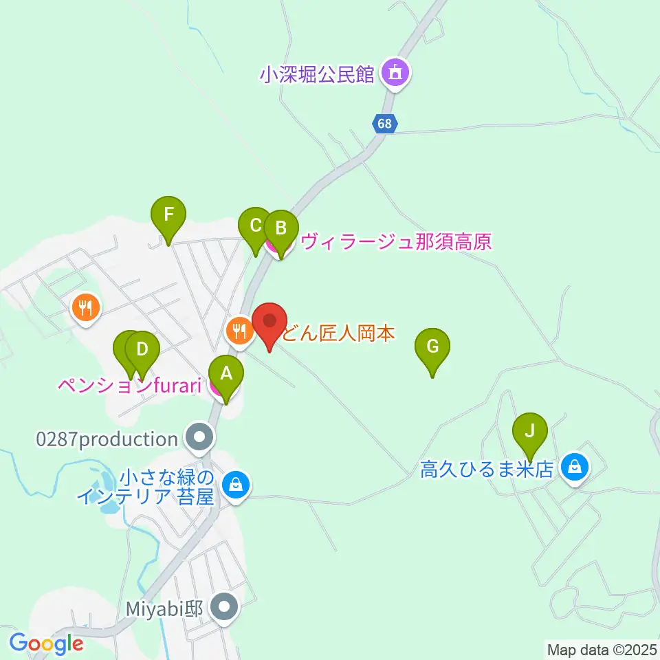 弦楽亭周辺のホテル一覧地図
