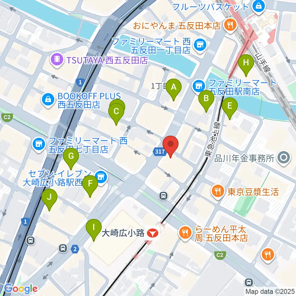 五反田ロッキー周辺のホテル一覧地図