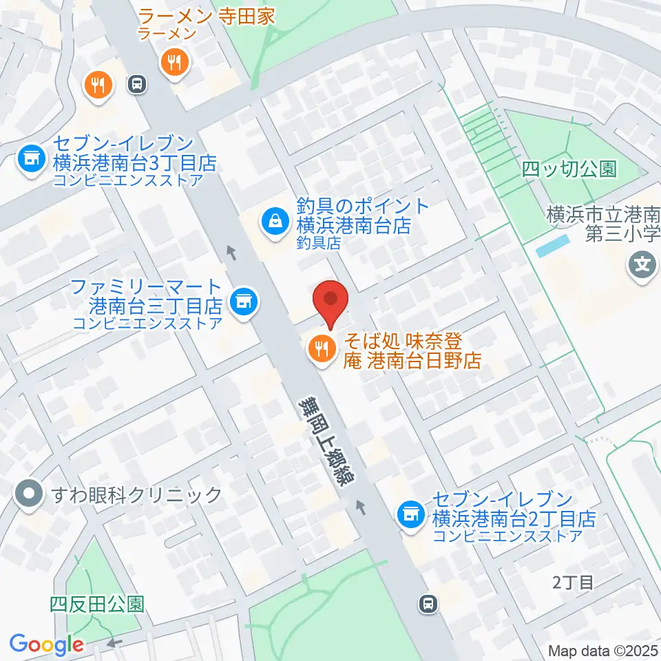新堀ギター音楽院 港南台教室周辺のホテル一覧地図