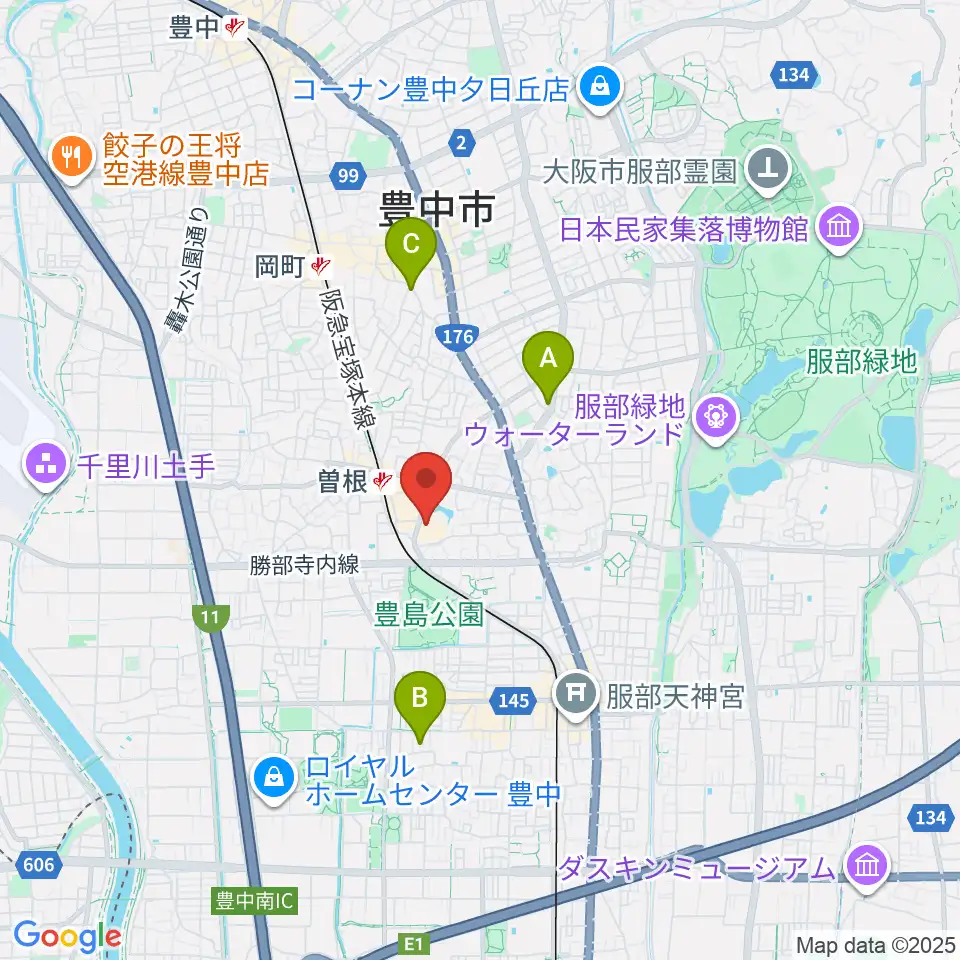 豊中市立文化芸術センター周辺のホテル一覧地図