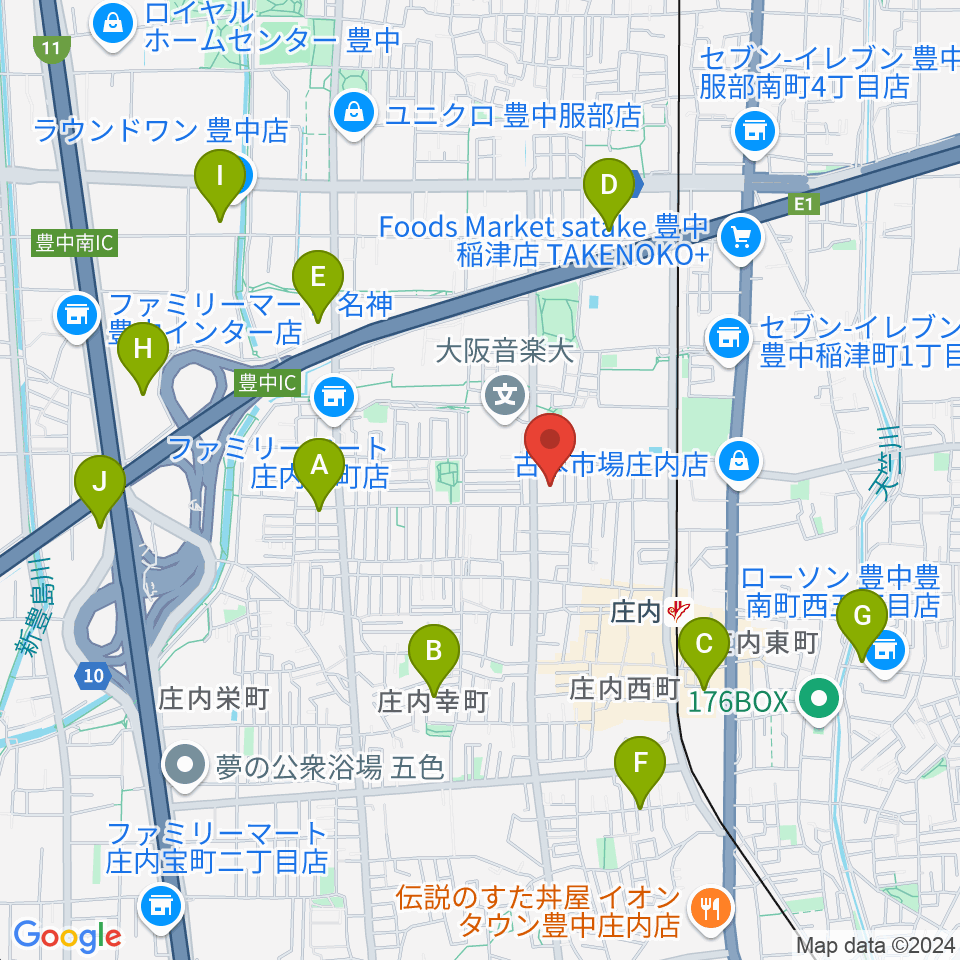 大阪音楽大学 ザ・カレッジ・オペラハウス周辺のホテル一覧地図