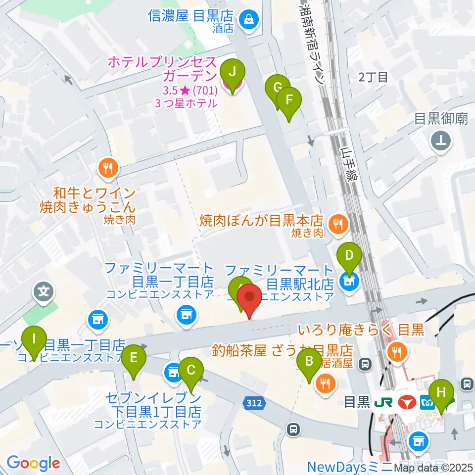 ブルースアレイジャパン周辺のホテル一覧地図