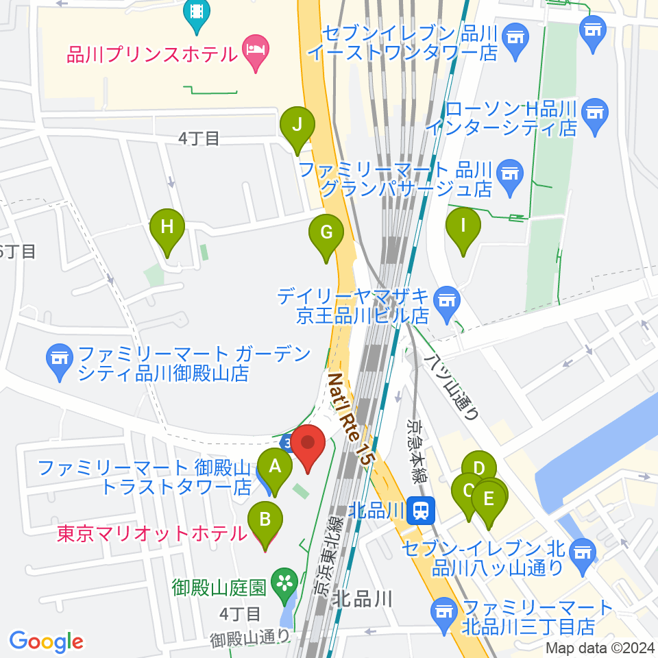 キリスト品川教会 グローリア・チャペル周辺のホテル一覧地図