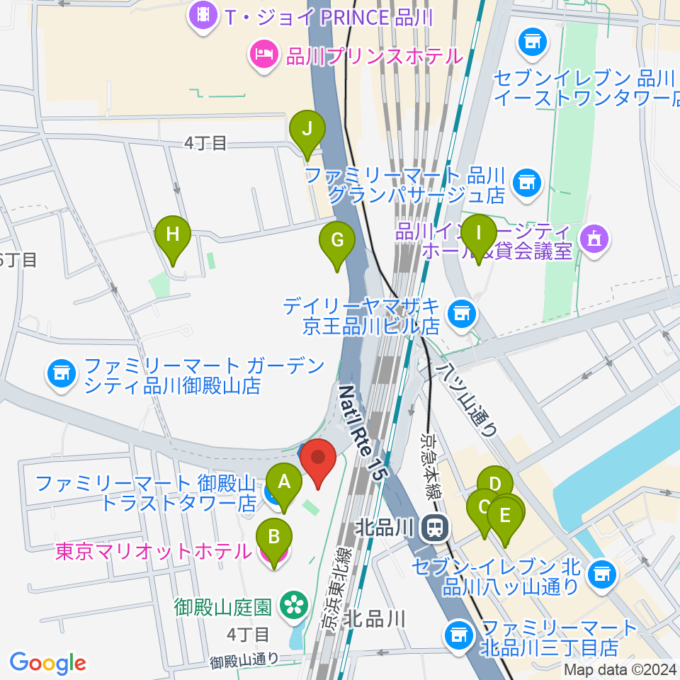 キリスト品川教会 グローリア・チャペル周辺のホテル一覧地図