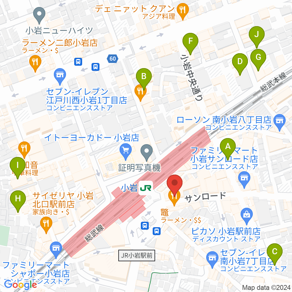 小岩ジョニーエンジェル周辺のホテル一覧地図