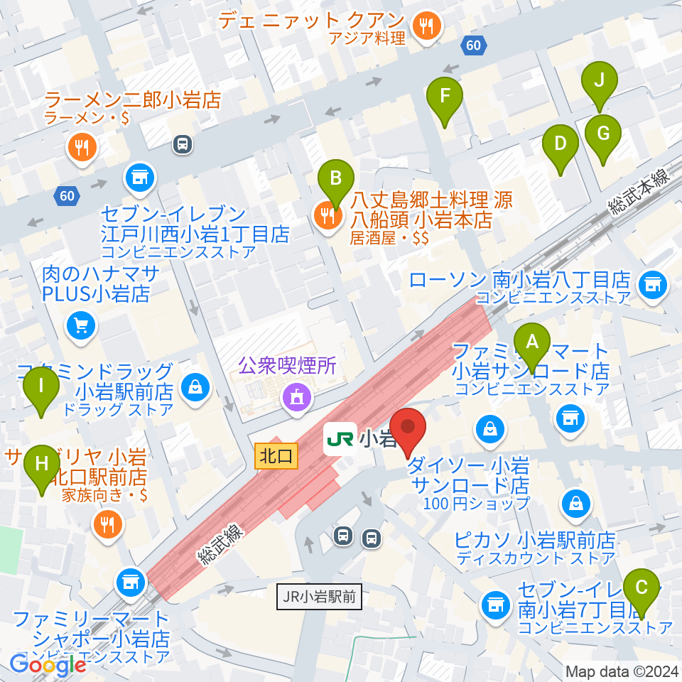 小岩ジョニーエンジェル周辺のホテル一覧地図