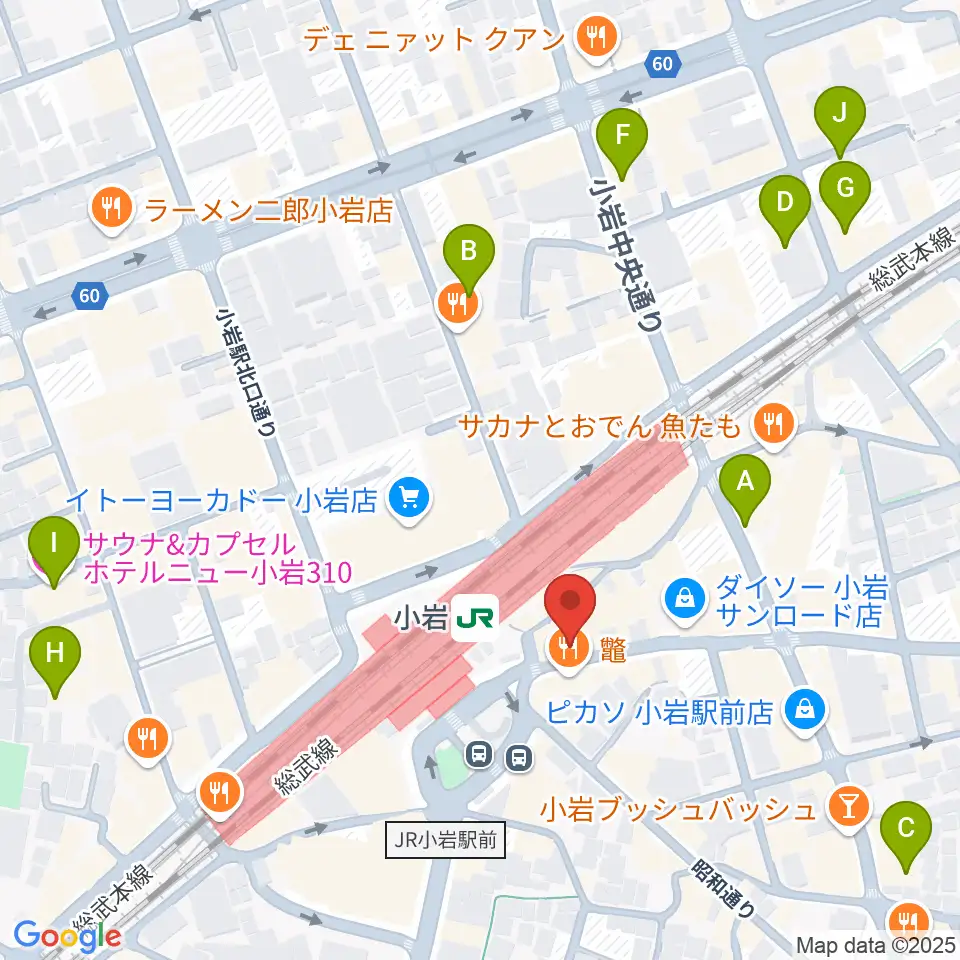 小岩ジョニーエンジェル周辺のホテル一覧地図