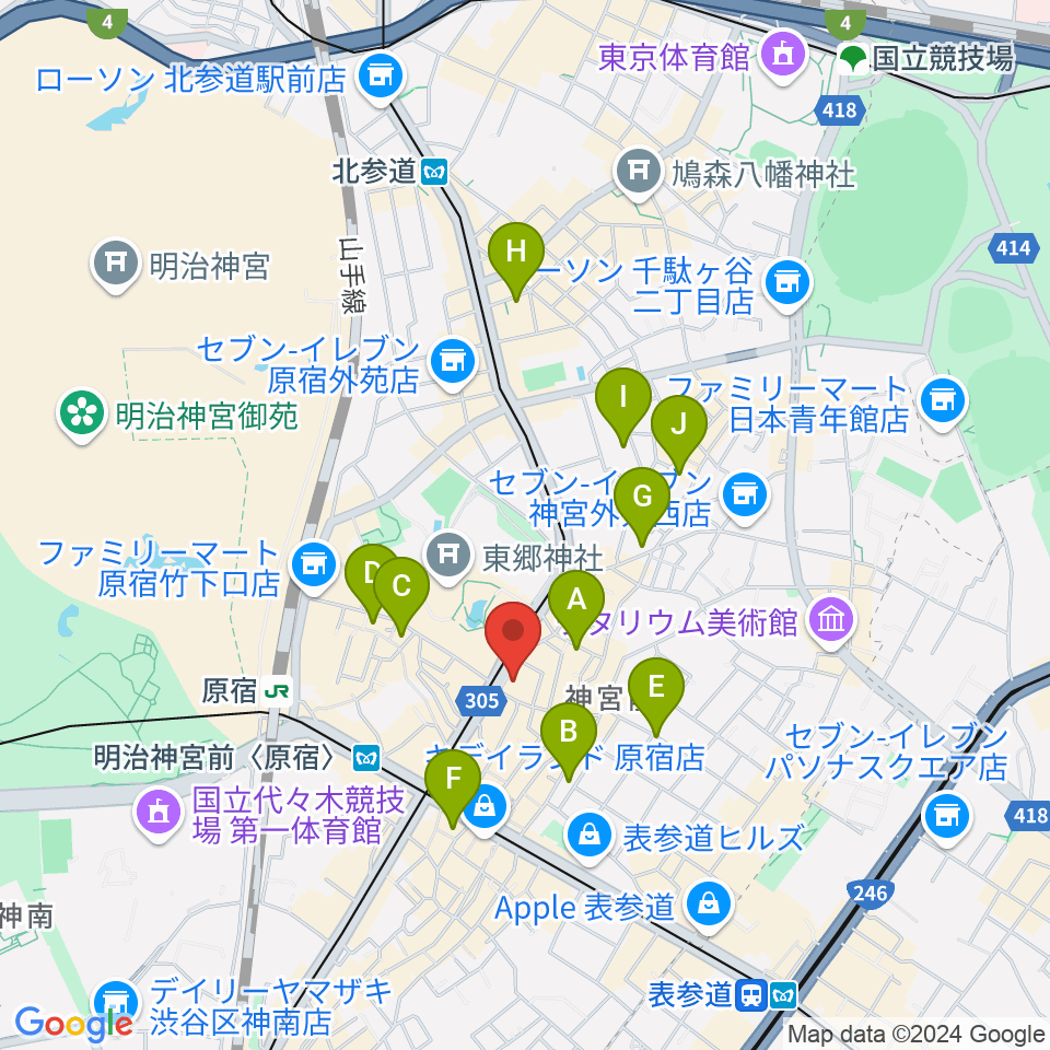 ハーモニー東京センター周辺のホテル一覧地図