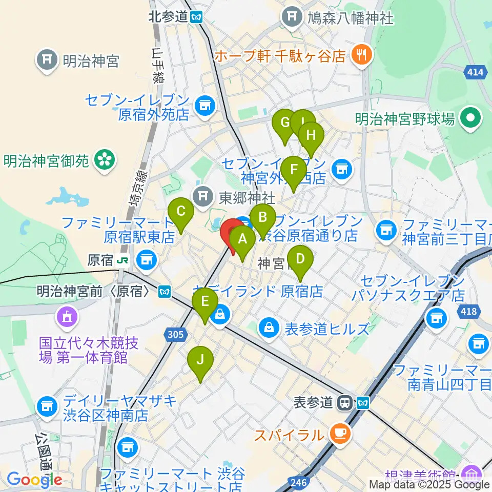 ハーモニー東京センター周辺のホテル一覧地図