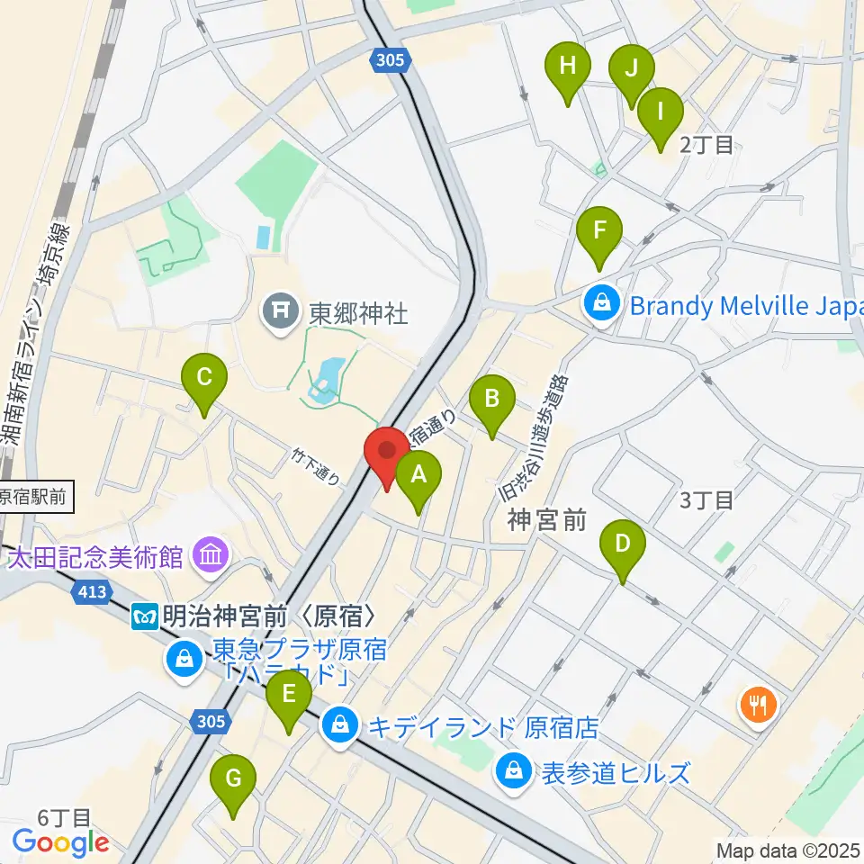 ハーモニー東京センター周辺のホテル一覧地図
