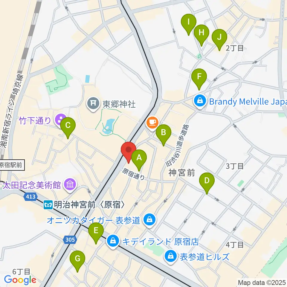 ハーモニー東京センター周辺のホテル一覧地図