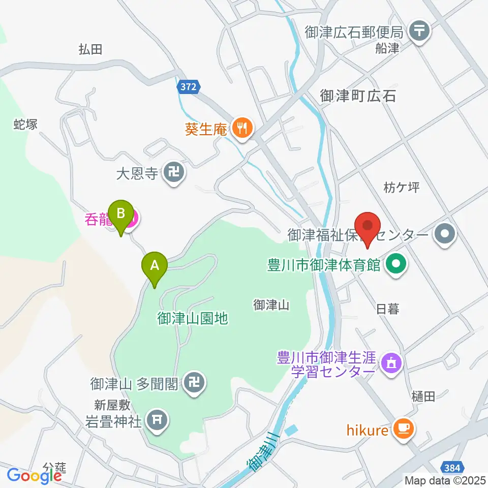 豊川市御津文化会館 ハートフルホール周辺のホテル一覧地図