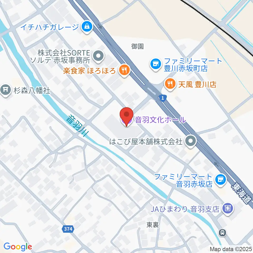 豊川市音羽文化ホール ウィンディアホール周辺のホテル一覧地図