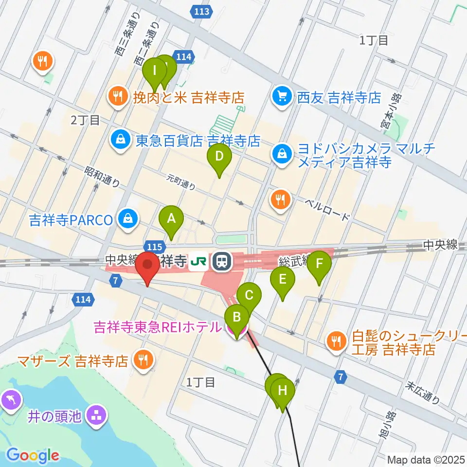 曼荼羅周辺のホテル一覧地図