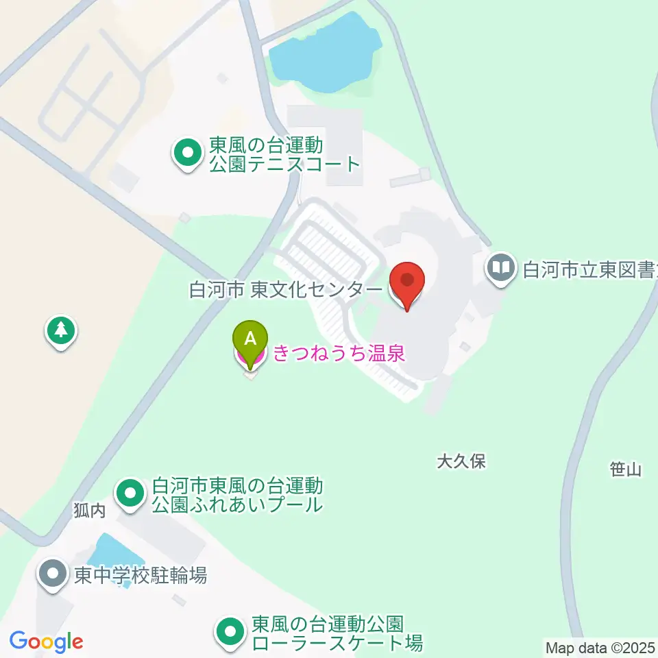 白河市東文化センター周辺のホテル一覧地図