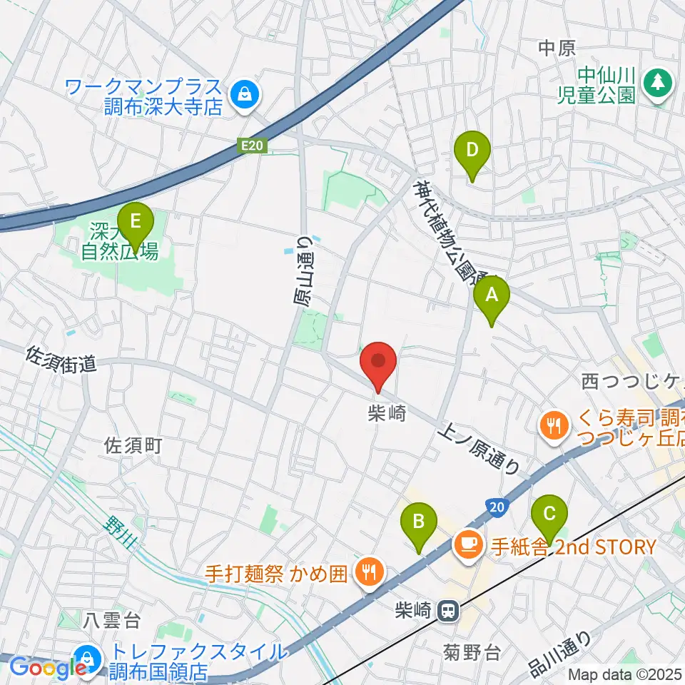 ユリミュージックキャンパス調布柴崎教室周辺のホテル一覧地図