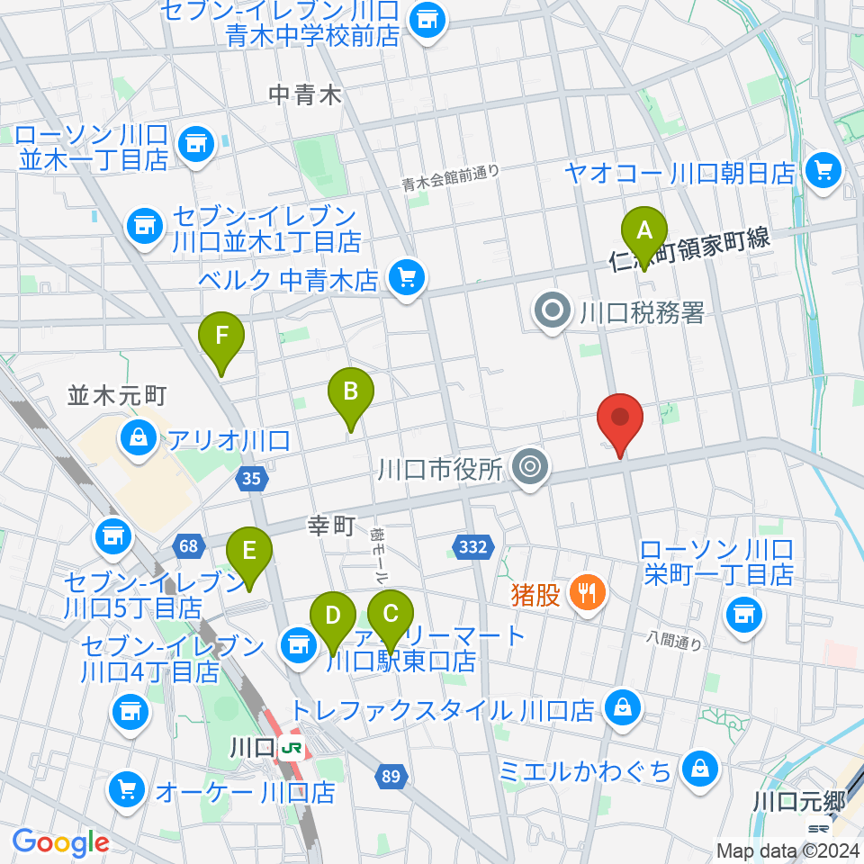 さいとう音楽教室周辺のホテル一覧地図