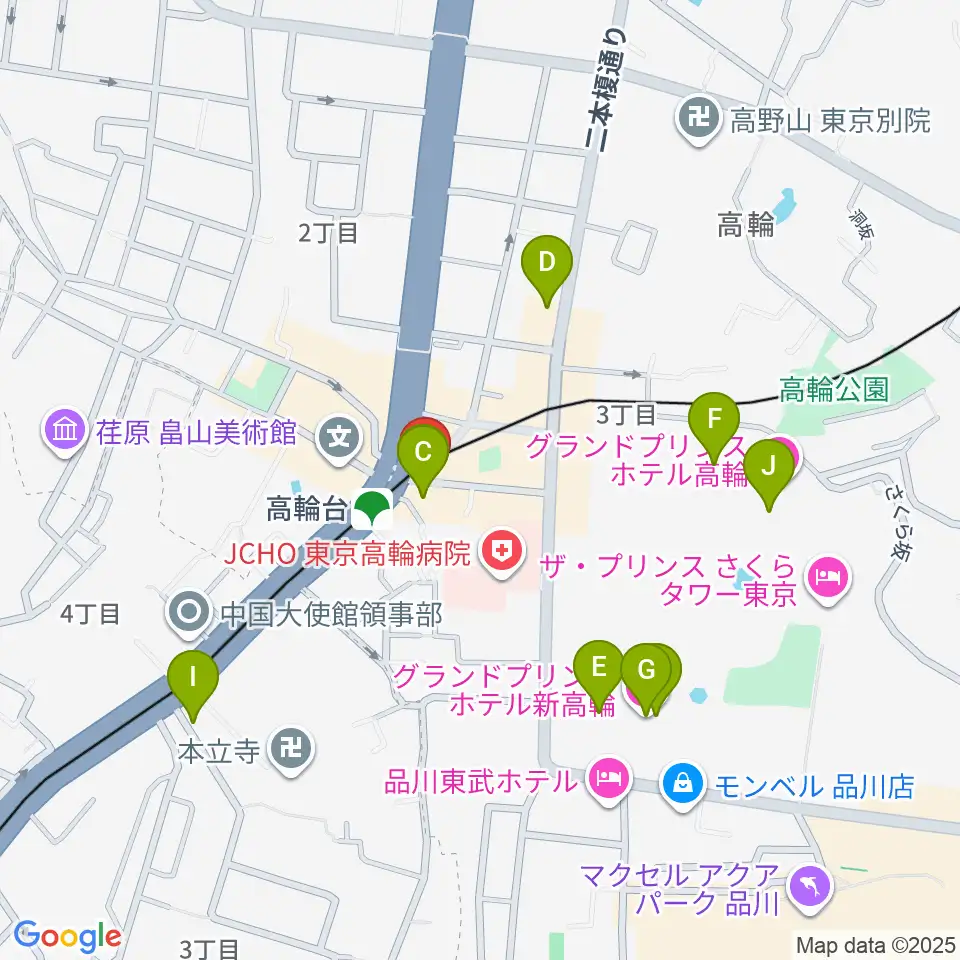 スタジオベイド高輪店周辺のホテル一覧地図