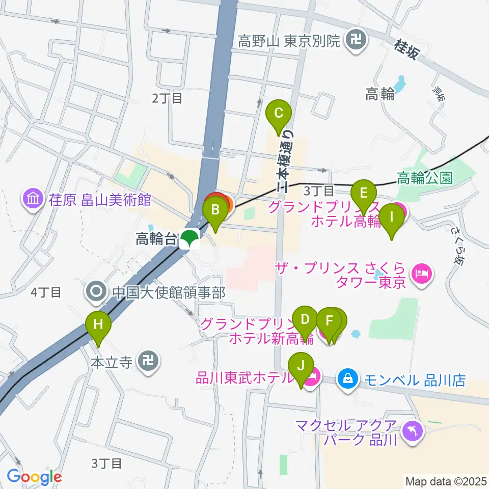 スタジオベイド高輪店周辺のホテル一覧地図