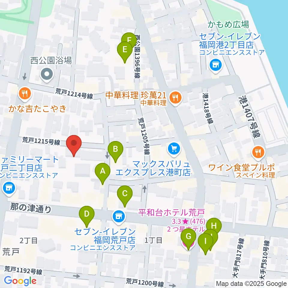 ミュージックスクール・クランチ周辺のホテル一覧地図