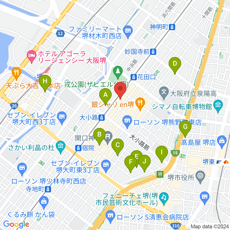 HOUSE of JAZZ周辺のホテル一覧地図