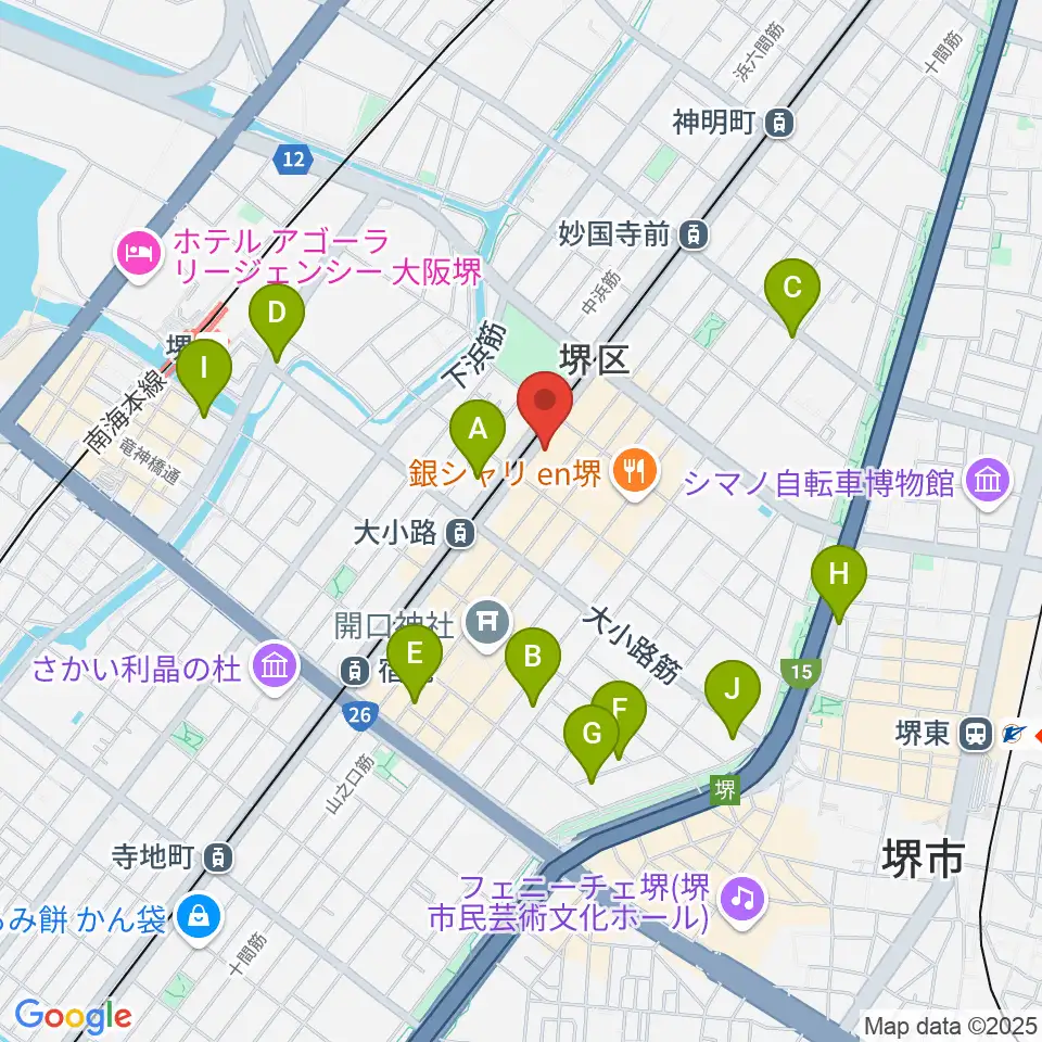 HOUSE of JAZZ周辺のホテル一覧地図