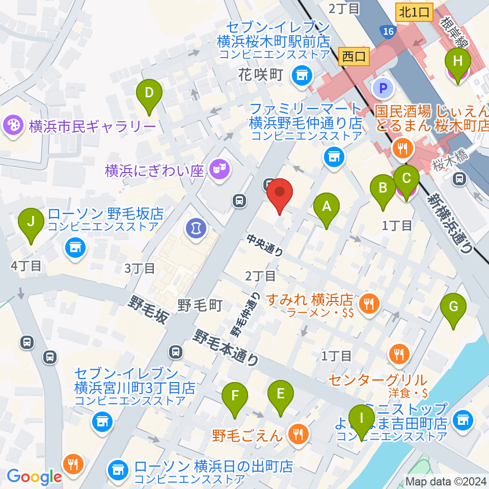 ピアノバーリヨン周辺のホテル一覧地図