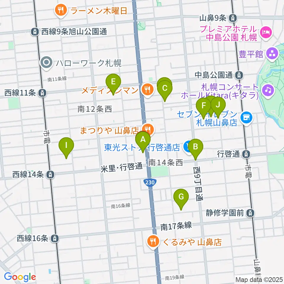 ピアノプラザセイヤスターツ周辺のホテル一覧地図