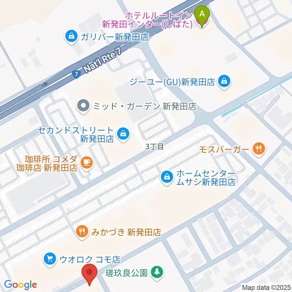 わたじん楽器 新発田センター周辺のホテル一覧地図