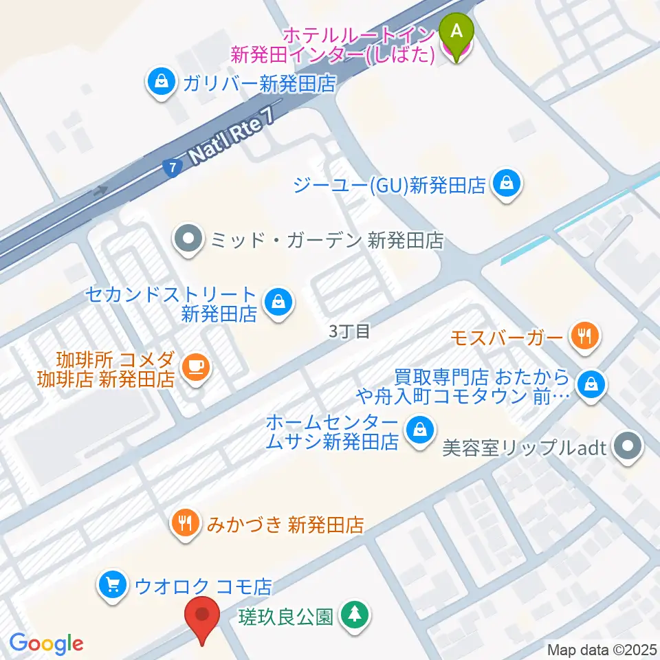 わたじん楽器 新発田センター周辺のホテル一覧地図