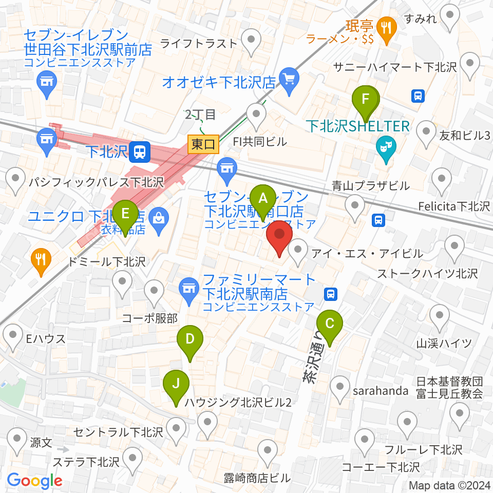 フラッシュ・ディスク・ランチ周辺のホテル一覧地図