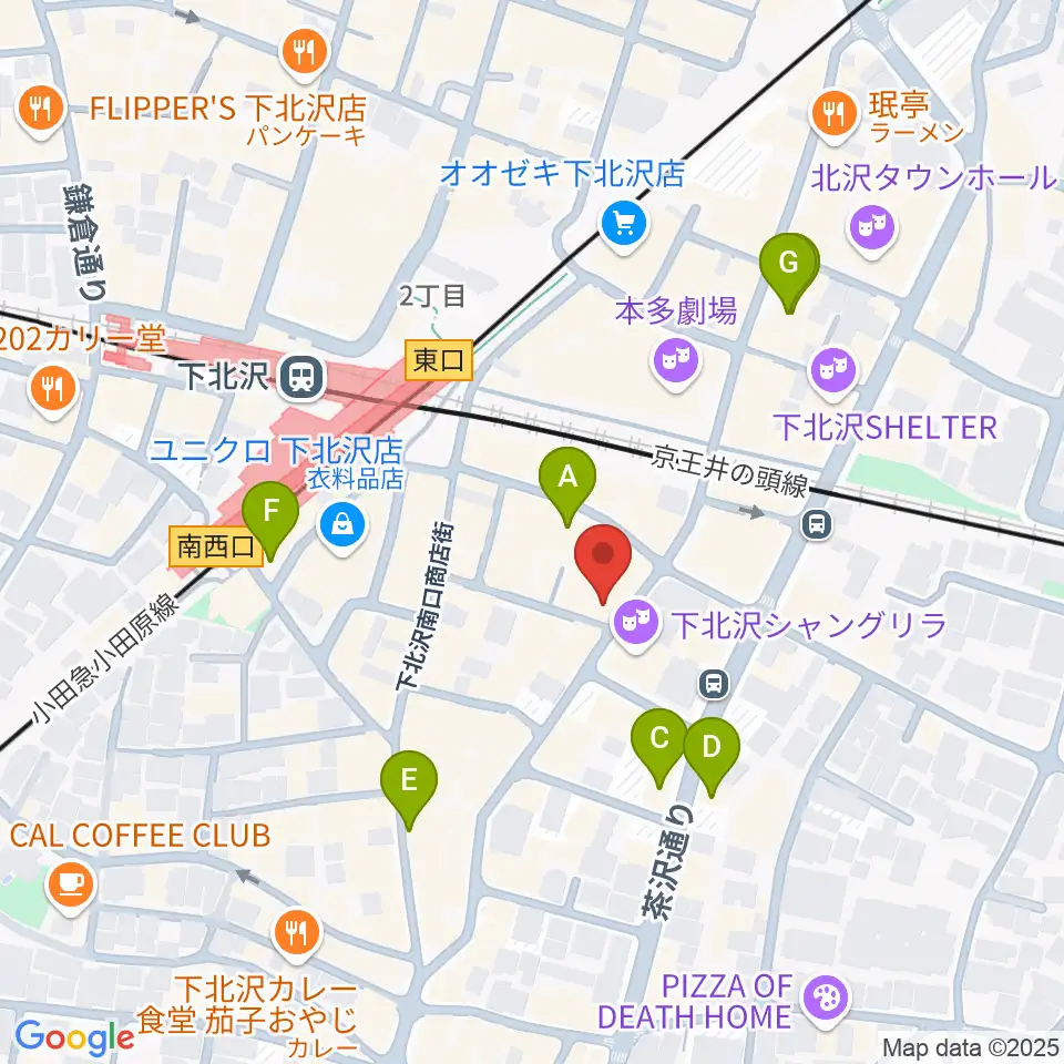 フラッシュ・ディスク・ランチ周辺のホテル一覧地図