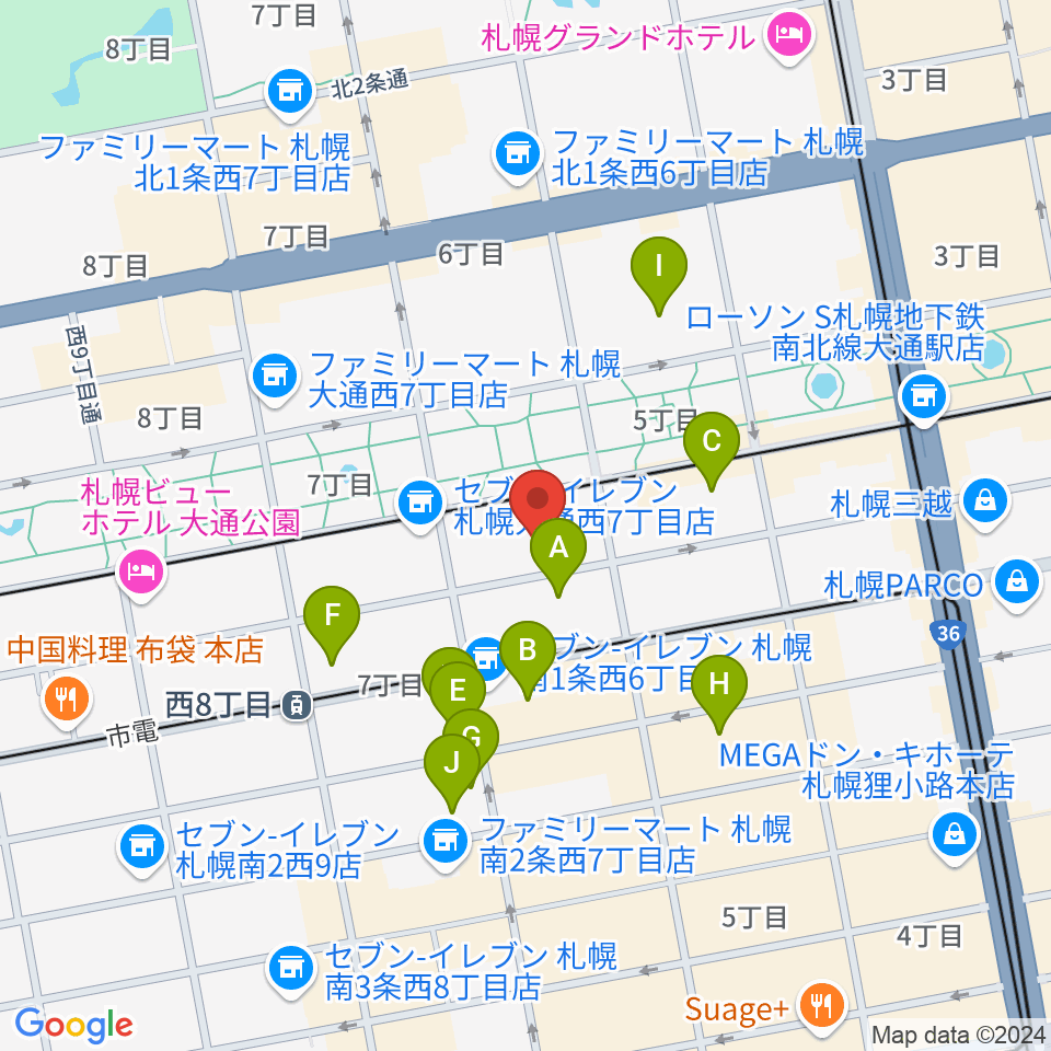 札幌ザ・ルーテルホール周辺のホテル一覧地図