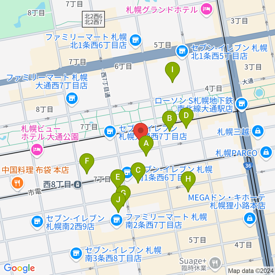 札幌ザ・ルーテルホール周辺のホテル一覧地図