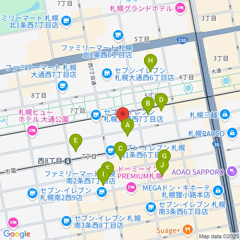 札幌ザ・ルーテルホール周辺のホテル一覧地図