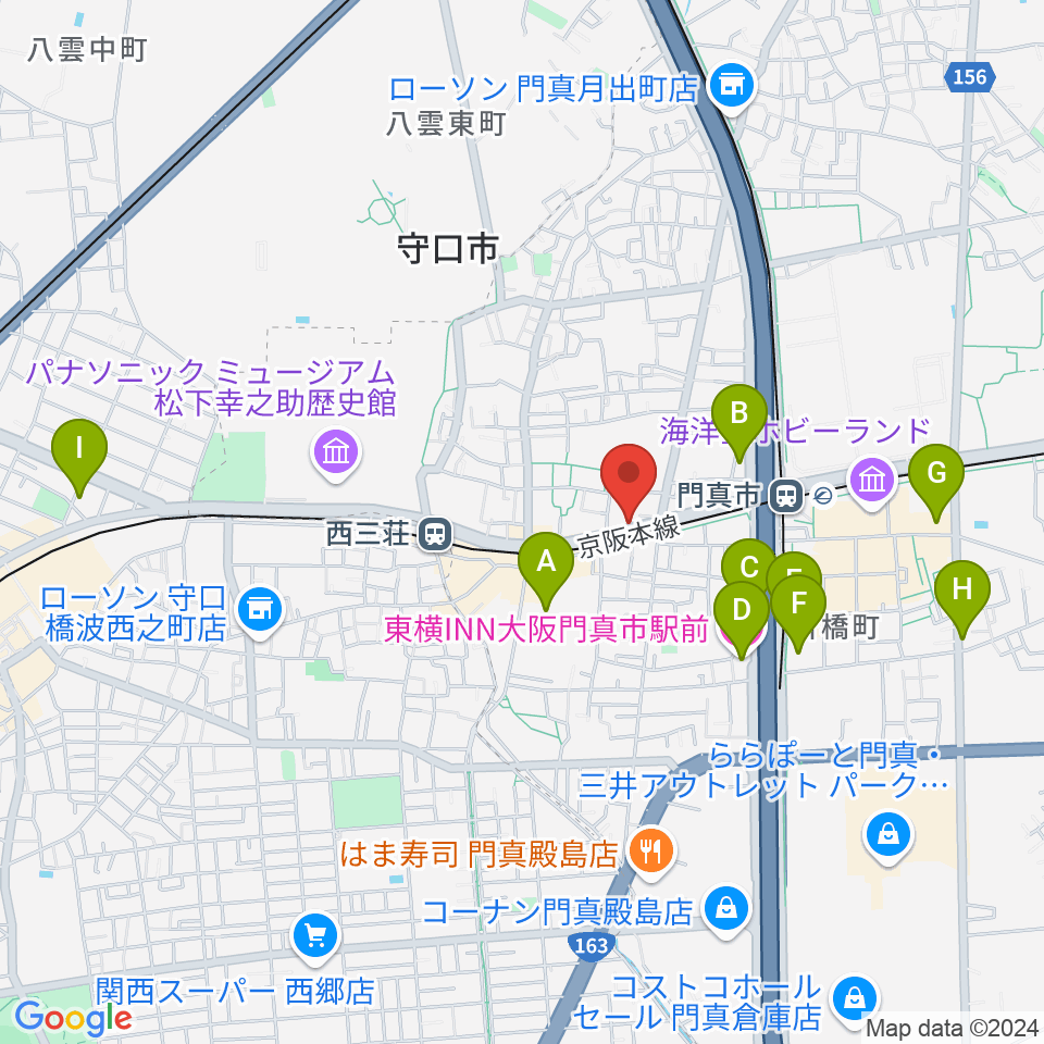 グランスタジオ周辺のホテル一覧地図