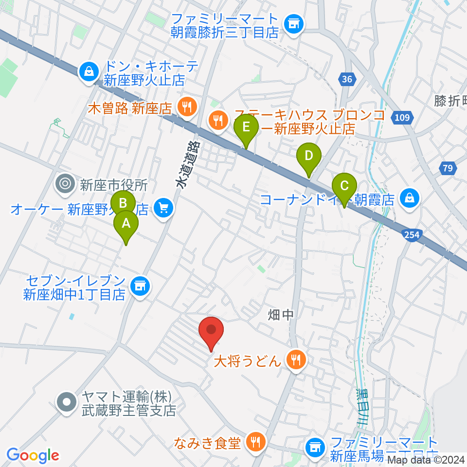 久保田チェンバロ工房周辺のホテル一覧地図