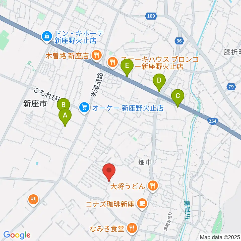 久保田チェンバロ工房周辺のホテル一覧地図