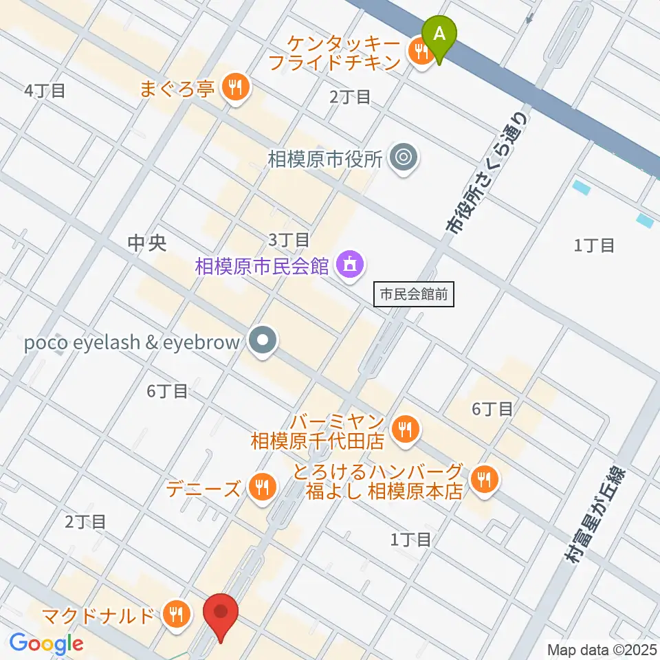 相模原メイプルホール周辺のホテル一覧地図