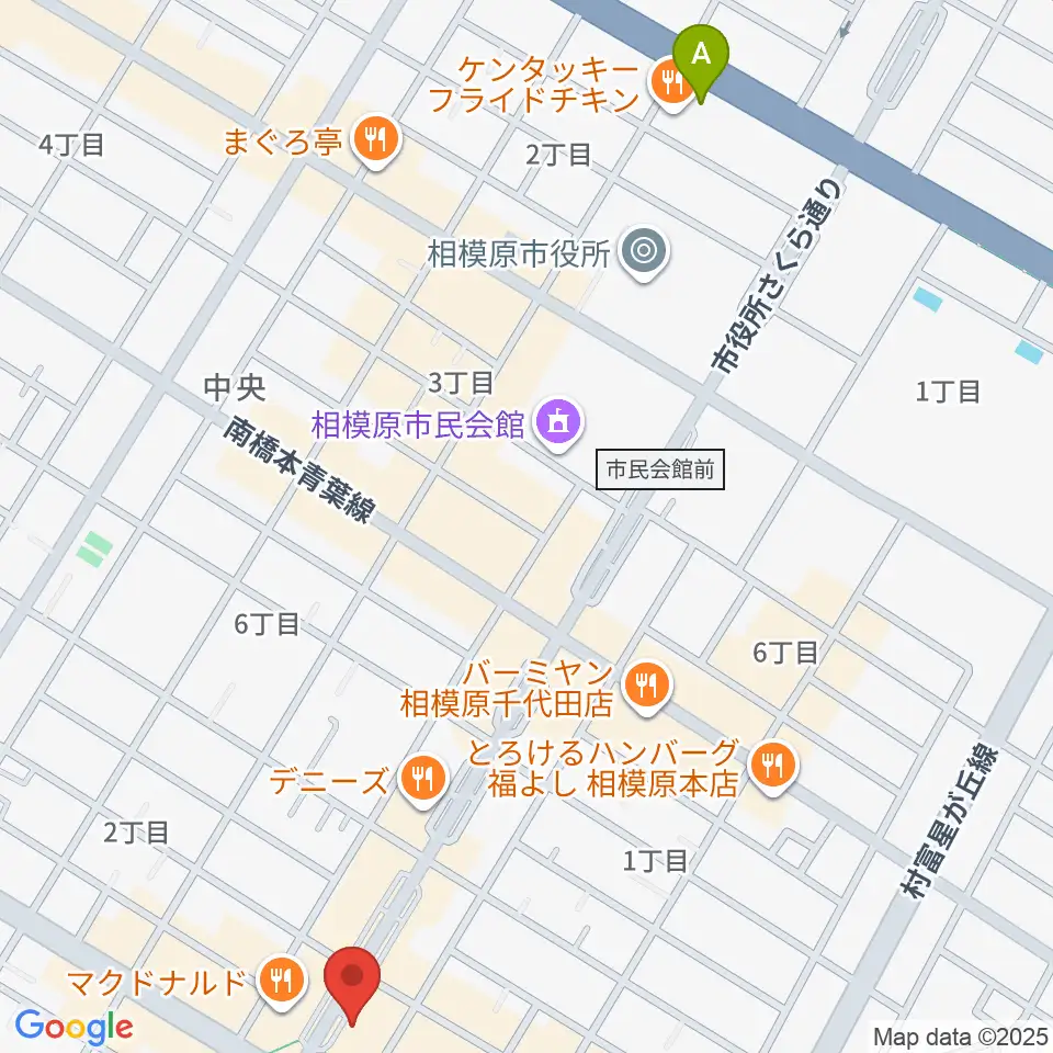 相模原メイプルホール周辺のホテル一覧地図