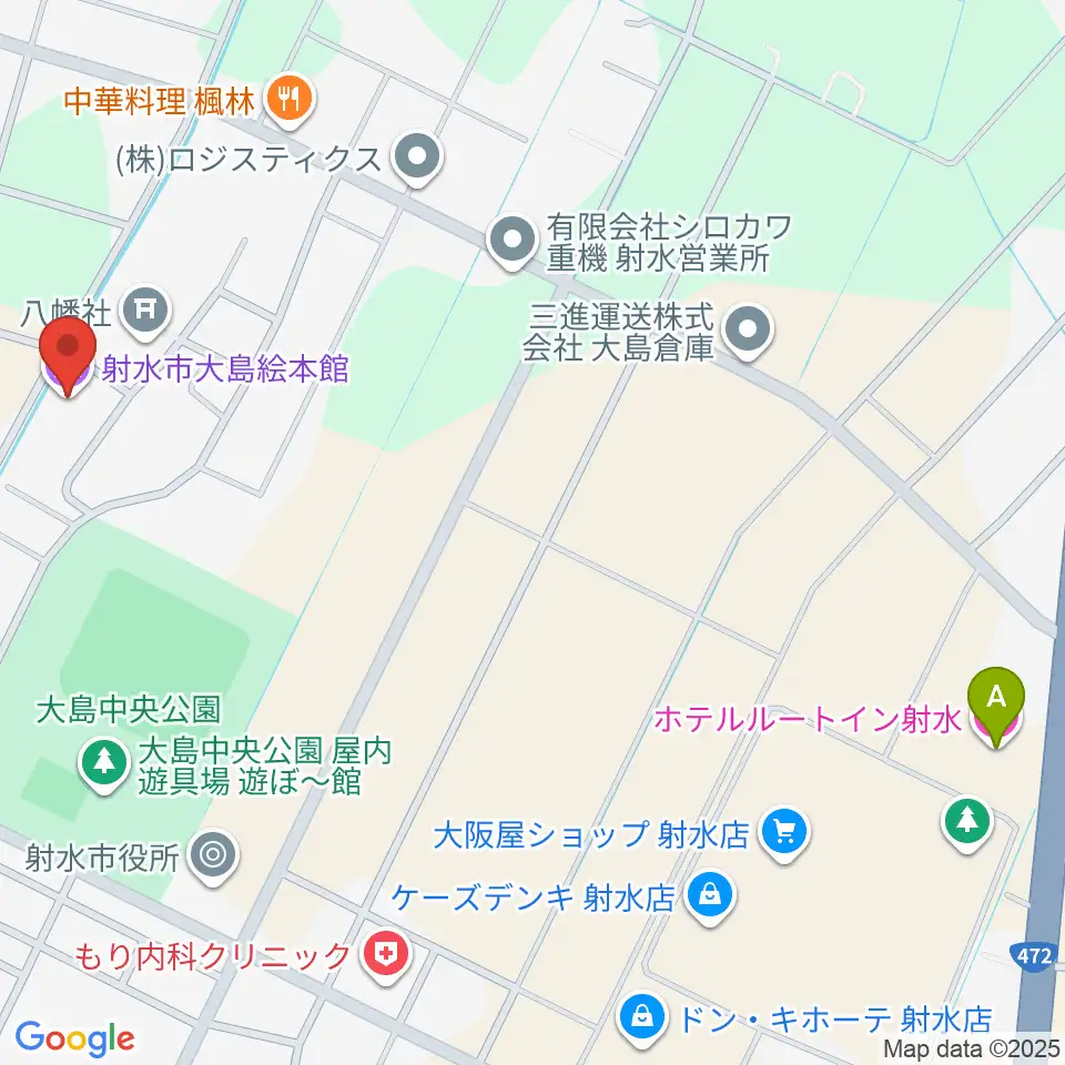 射水市大島絵本館周辺のホテル一覧地図