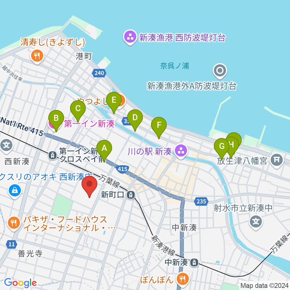 高周波文化ホール周辺のホテル一覧地図