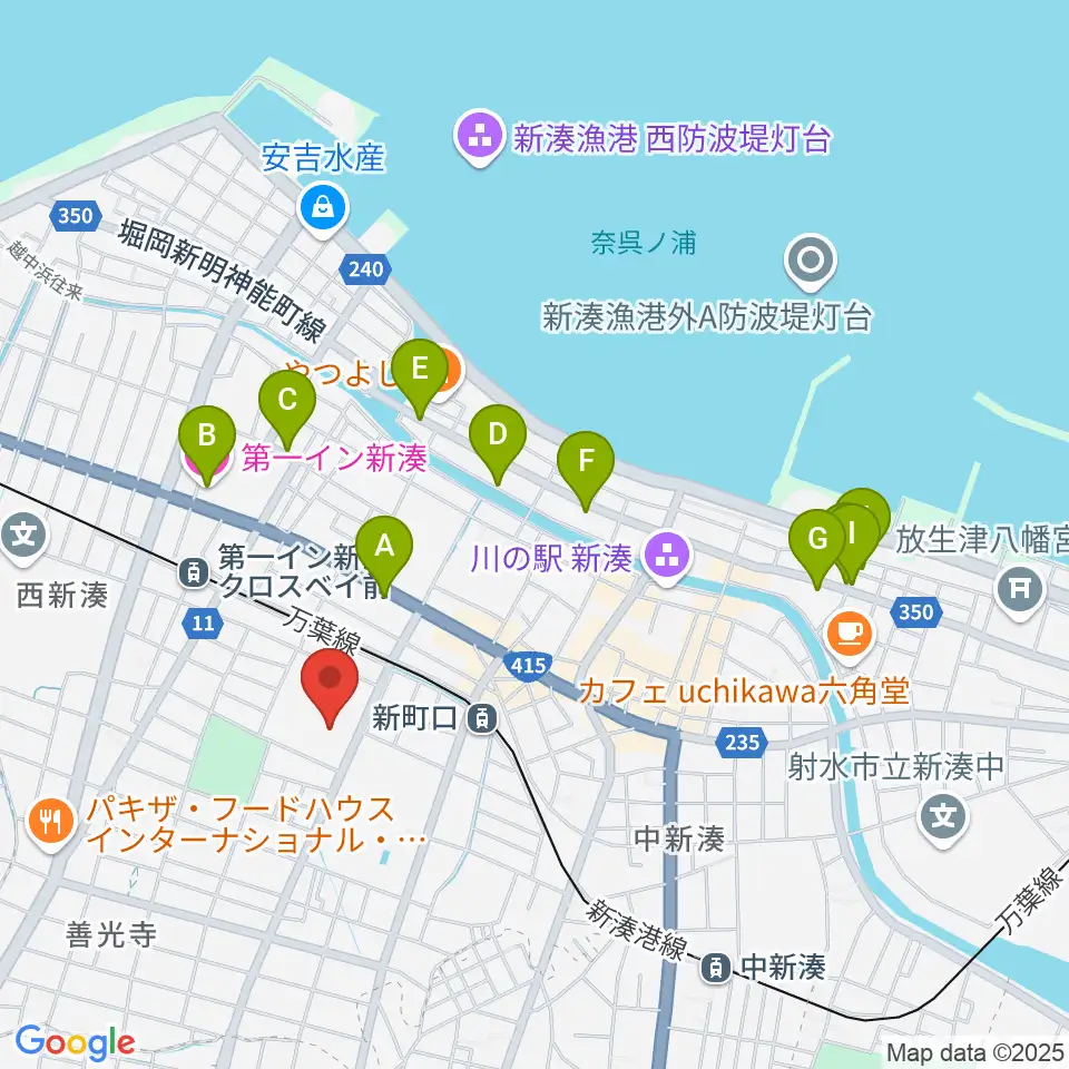高周波文化ホール周辺のホテル一覧地図
