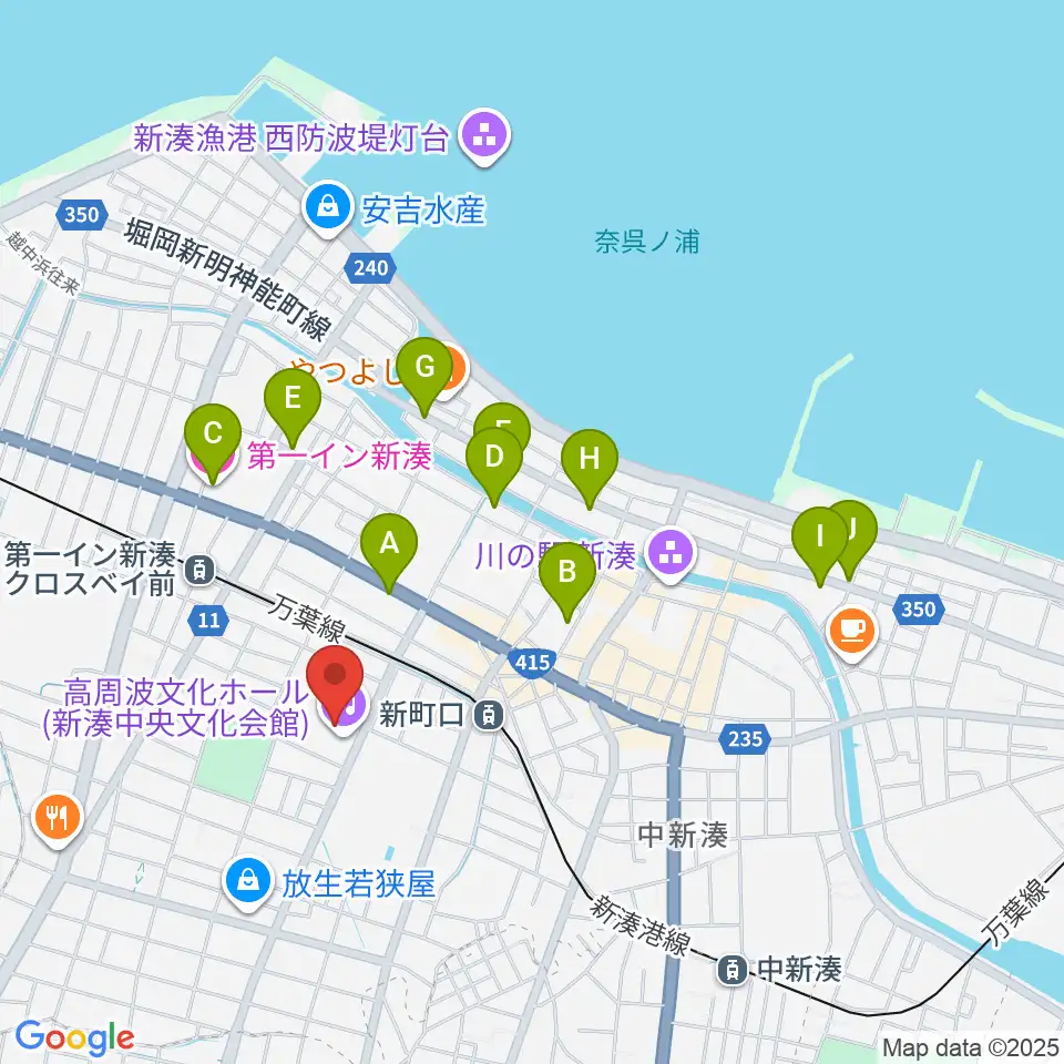 高周波文化ホール周辺のホテル一覧地図
