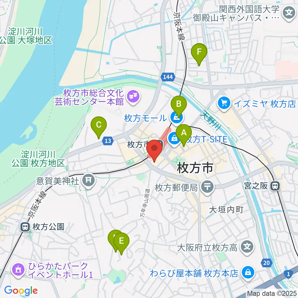大東楽器ミューズデュオ周辺のホテル一覧地図