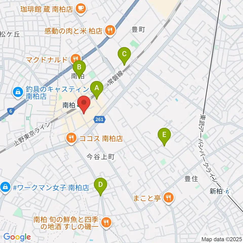 ウインズ南柏周辺のホテル一覧地図