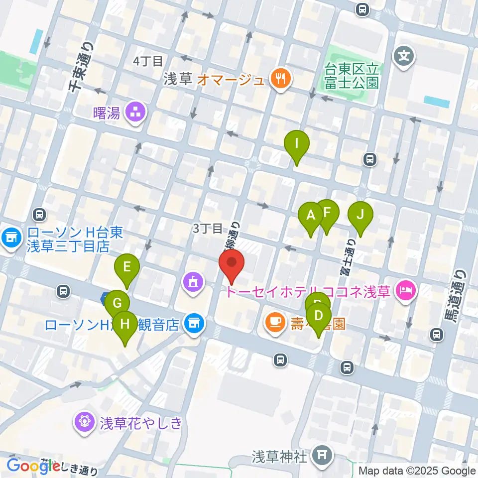 ネイキッドギターワークス周辺のホテル一覧地図
