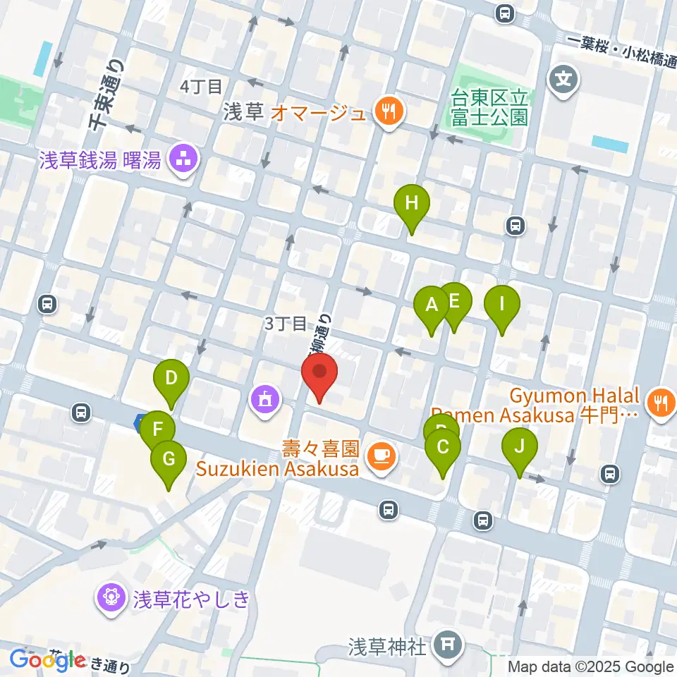 ネイキッドギターワークス周辺のホテル一覧地図