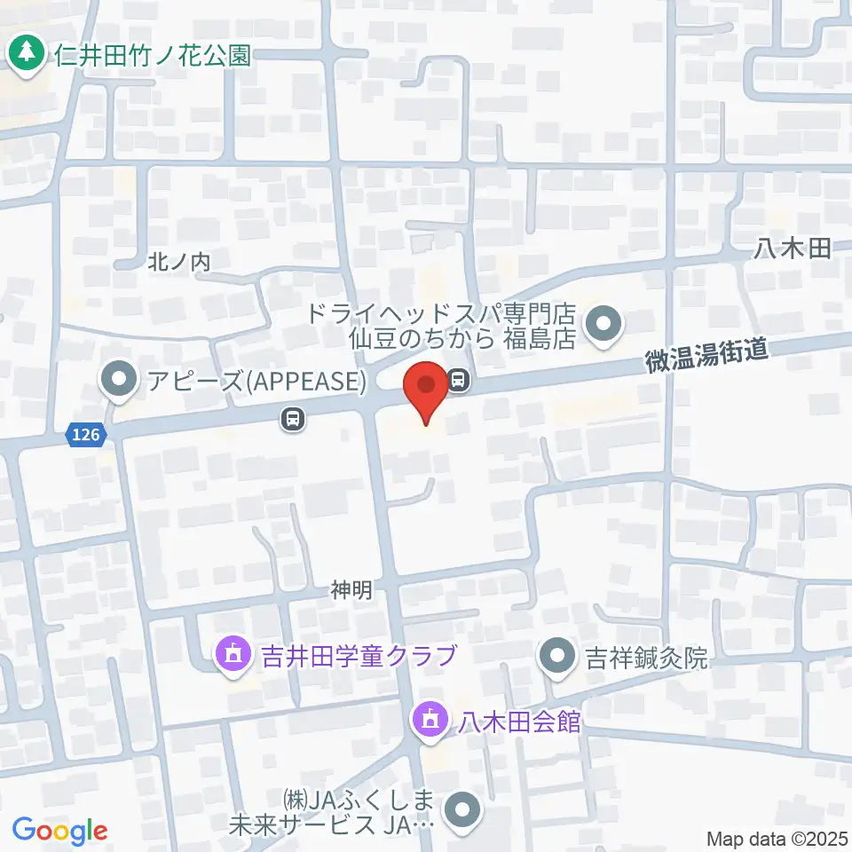 ピアノハウス福島周辺のホテル一覧地図